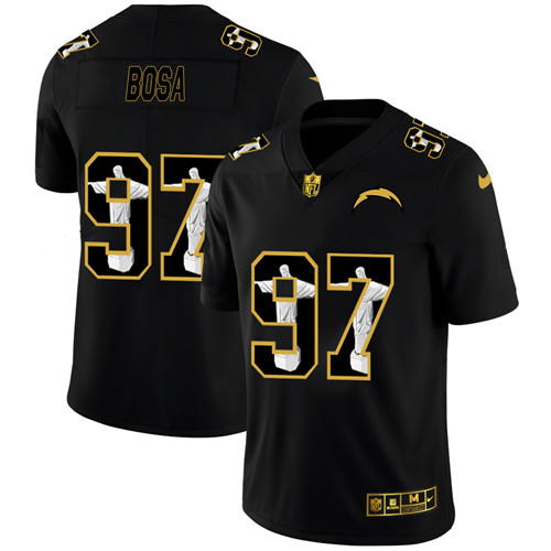 Los Angeles Chargers #97 Joey Bosa Men's Nike Carbon Black Vapor Cristo Redentor Limited NFL Jersey