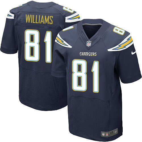 Nike Chargers #81 Mike Williams Navy Blue Team Color Men's Stitched NFL New Elite Jersey Nike Chargers #81 Mike Williams Navy Blue Team Color Men's Stitched NFL New Elite Jersey