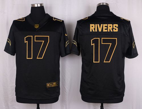 Nike Chargers #17 Philip Rivers Black Men's Stitched NFL Elite Pro Line Gold Collection Jersey Nike Chargers #17 Philip Rivers Black Men's Stitched NFL Elite Pro Line Gold Collection Jersey