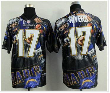 NEW San Diego Chrgers #17 Philip Rivers Team Color NFL Elite Fanatical Version Jersey