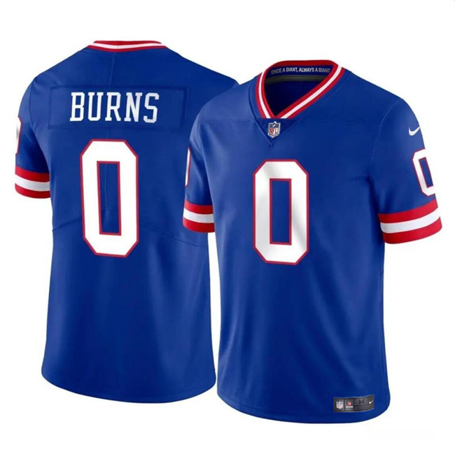 Men's New York Giants #0 Brian Burns Blue Throwback Vapor Untouchable Limited Stitched Jersey Men's New York Giants #0 Brian Burns Blue Throwback Vapor Untouchable Limited Stitched Jersey