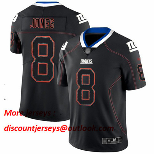 Giants #8 Daniel Jones Lights Out Black Men's Stitched Football Limited Rush Jersey Giants #8 Daniel Jones Lights Out Black Men's Stitched Football Limited Rush Jersey