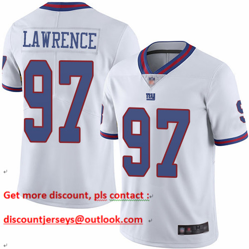 Giants #97 Dexter Lawrence White Men's Stitched Football Limited Rush Jersey