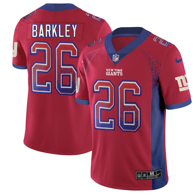 Nike Giants 26 Saquon Barkley Red Drift Fashion Limited Jersey