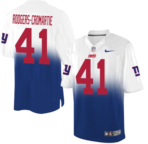 Nike Giants #41 Dominique Rodgers-Cromartie Royal Blue White Men's Stitched NFL Elite Fadeaway Fashion Jersey Nike Giants #41 Dominique Rodgers-Cromartie Royal Blue White Men's Stitched NFL Elite Fadeaway Fashion Jersey