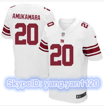 Nike New York Giants #20 Prince Amukamara White Men's Stitched NFL Elite Jersey