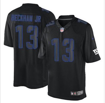 New New York Giants #13 Odell Beckham Jr Black Men's Stitched NFL Impact Limited jersey