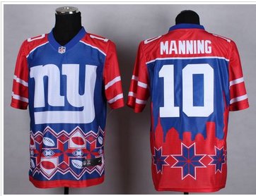 NEW New York Giants #10 Eli Manning Blue NFL Elite Noble Fashion Jersey