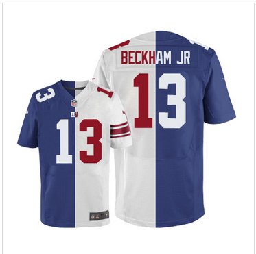 NEW New York Giants #13 Odell Beckham Jr Team-Road Two Tone Elite NFL Jersey