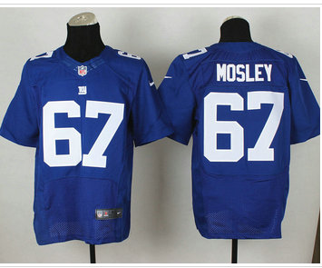 New York Giants #67 Brandon Mosley Royal Blue Team Color NFL Elite Jersey