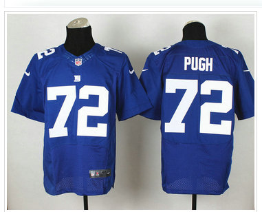 New York Giants #72 Justin Pugh Royal Blue Team Color NFL Elite Jersey