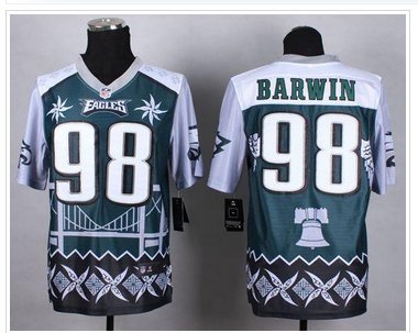 New Philadelphia Eagles #98 Connor Barwin Midnight Green NFL Elite Noble Fashion Jersey