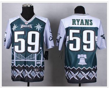 New Philadelphia Eagles #59 DeMeco Ryans Midnight Green NFL Elite Noble Fashion Jersey