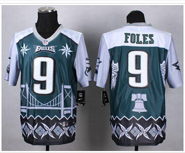 New Philadelphia Eagles #9 Nick Foles Midnight Green NFL Elite Noble Fashion Jersey