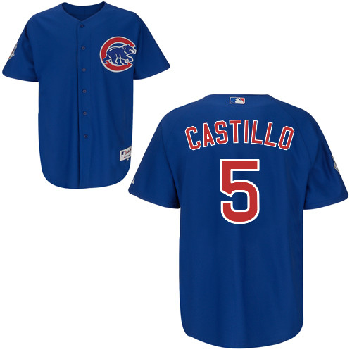 Chicago Cubs 5# Castillo Blue Authentic Personalized Alternate Jersey