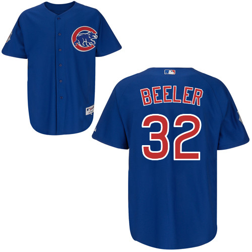 Chicago Cubs 32# Beeler Blue Authentic Personalized Alternate Jersey