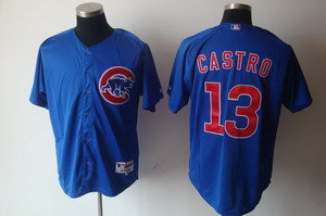 Chicago Cubs 13 Starlin castro Blue jerseys