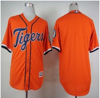 Detroit Tigers Blank Orange Cool Base Stitched Baseball Jersey