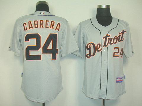 Detroit Tigers 24 CABRERA jerseys gray