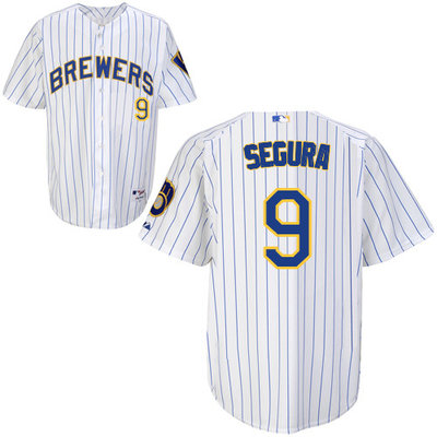 Milwaukee Brewers #9Jean Segura Authentic Personalized Alternate Home White Jersey
