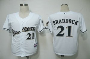 Milwaukee Brewers 21 Braddock White Cool Base Milwaukee Brewers 21 Braddock White Cool Base