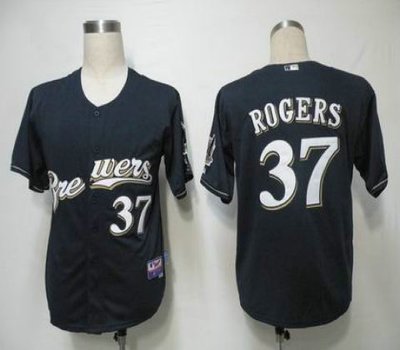MLB Jerseys Milwaukee Brewers 37 Rogers Dark Blue