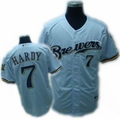 Milwaukee Brewers James Hardy Jersey #7 white