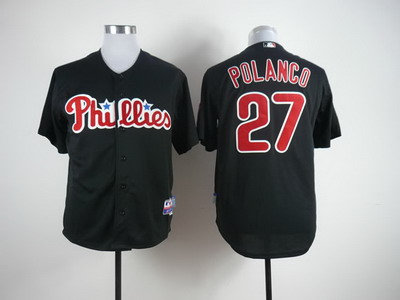 Philadelphia Phillies Placido Polanco #27 Authentic Black Jersey