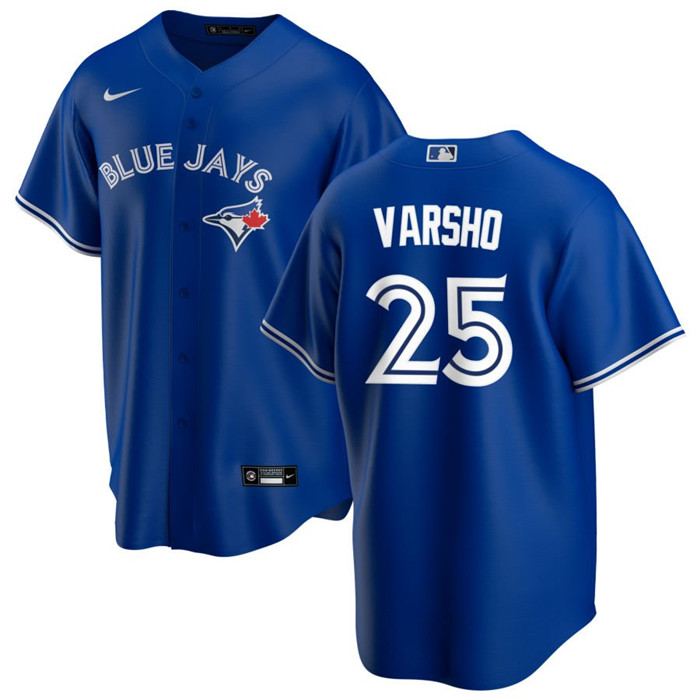 Men's Toronto Blue Jays #25 Daulton Varsho Royal Cool Base Stitched Jersey Men's Toronto Blue Jays #25 Daulton Varsho Royal Cool Base Stitched Jersey