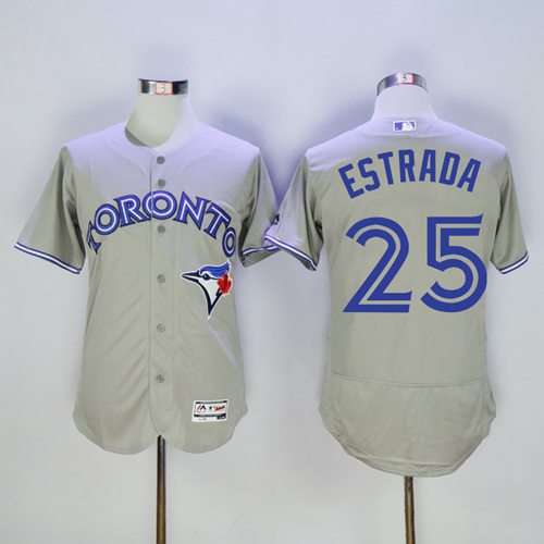 Blue Jays #25 Marco Estrada Grey Flexbase Authentic Collection Stitched MLB Jersey Blue Jays #25 Marco Estrada Grey Flexbase Authentic Collection Stitched MLB Jersey