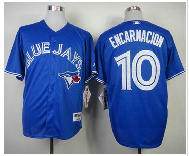 Toronto Blue Jays #10 Edwin Encarnacion Blue Alternate Stitched Baseball Jersey