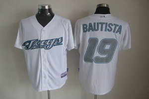 toronto blue jays 19 bautista white grey number