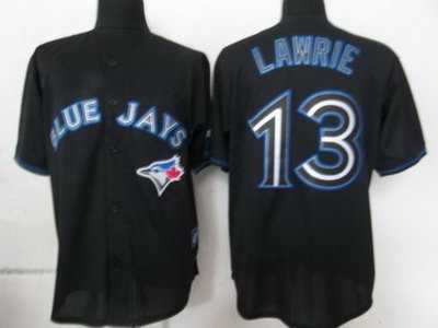 Toronto Blue Jays #13 Brett Lawrie Pitch Black Fashion Jersey Toronto Blue Jays #13 Brett Lawrie Pitch Black Fashion Jersey