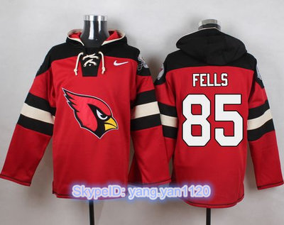 Nike Cardinals #85 Darren Fells Red Player Pullover NFL Hoodie