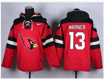 New Arizona Cardinals #13 Kurt Warner Red Player Pullover NFL Hoodie