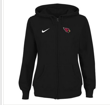 Women's NEW Arizona Cardinals Ladies Tailgater Full Zip Hoodie Black