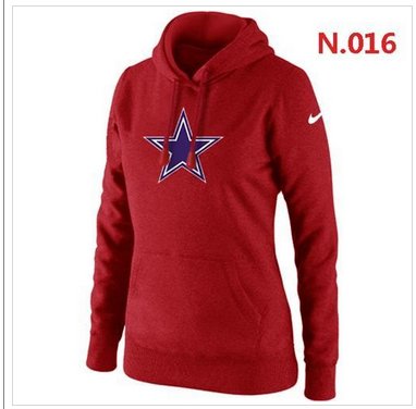 Women's Dallas Cowboys Logo Pullover Hoodie Red
