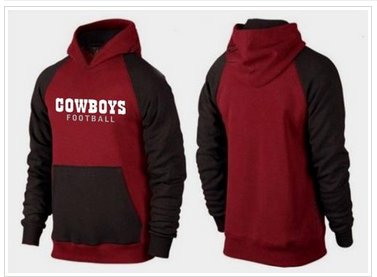 Dallas Cowboys English Version Pullover Hoodie Burgundy Red & Black