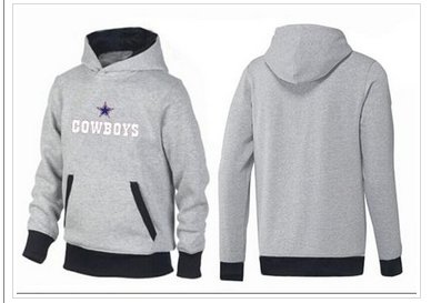 Dallas Cowboys Authentic Logo Pullover Hoodie Grey & Black