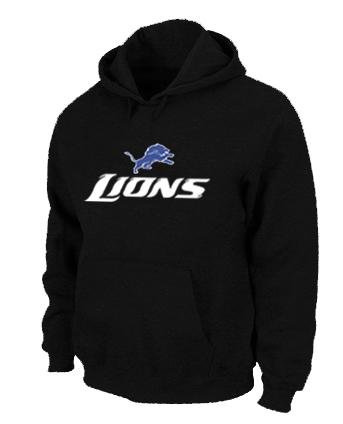 Detroit Lions Authentic Logo Pullover Hoodie Black