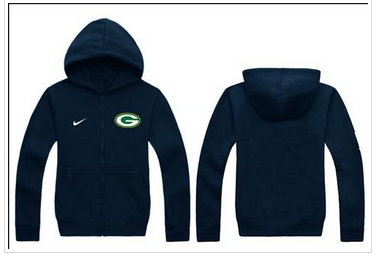 New Green Bay Packers Authentic Logo Hoodie Navy Blue