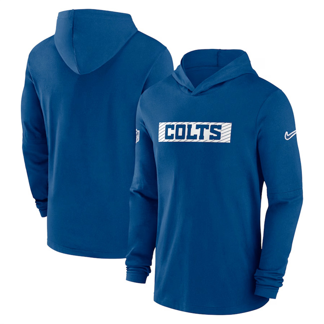 Men's Indianapolis Colts Blue Sideline Performance Hoodie Men's Indianapolis Colts Blue Sideline Performance Hoodie