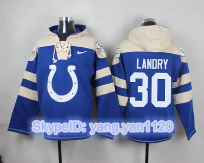 Nike Colts #30 LaRon Landry Royal Blue Player Pullover NFL Hoodie Nike Colts #30 LaRon Landry Royal Blue Player Pullover NFL Hoodie