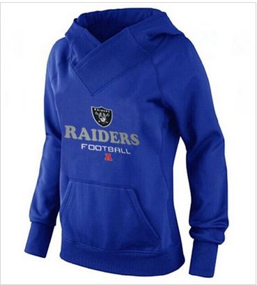 Women's Oakland Raiders Big & Tall Critical Victory Pullover Hoodie Blue
