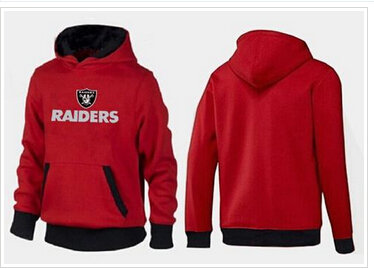 Oakland Raiders Authentic Logo Pullover Hoodie Red & Black
