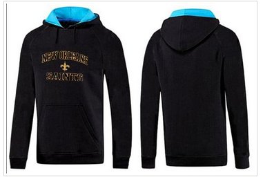 New Orleans Saints Heart & Soul Pullover Hoodie Black & Blue