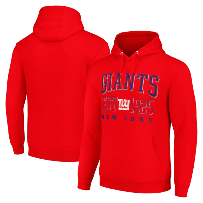 Men's New York Giants Red Throwback Logo Pullover Hoodie Men's New York Giants Red Throwback Logo Pullover Hoodie