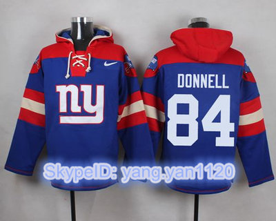 Nike Giants #84 Larry Donnell Royal Blue Player Pullover NFL Hoodie