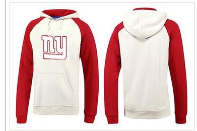 New York Giants Logo Pullover Hoodie White & Red