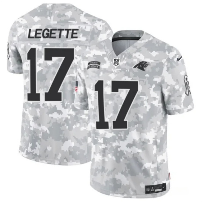 Men's Carolina Panthers #17 Xavier Legette 2024 F.U.S.E Arctic Camo Salute To Service Limited Stitched Football Jersey Men's Carolina Panthers #17 Xavier Legette 2024 F.U.S.E Arctic Camo Salute To Service Limited Stitched Football Jersey